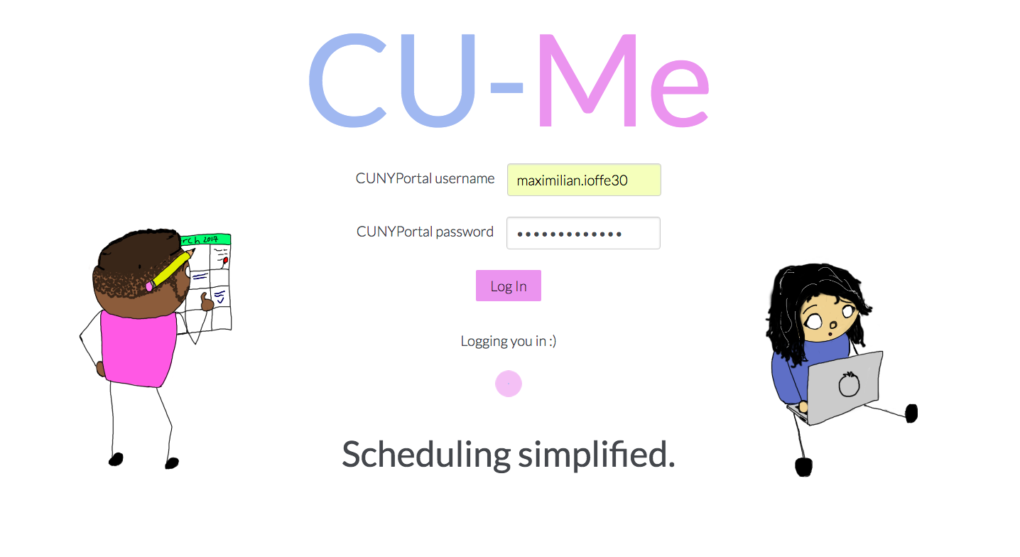 Login page